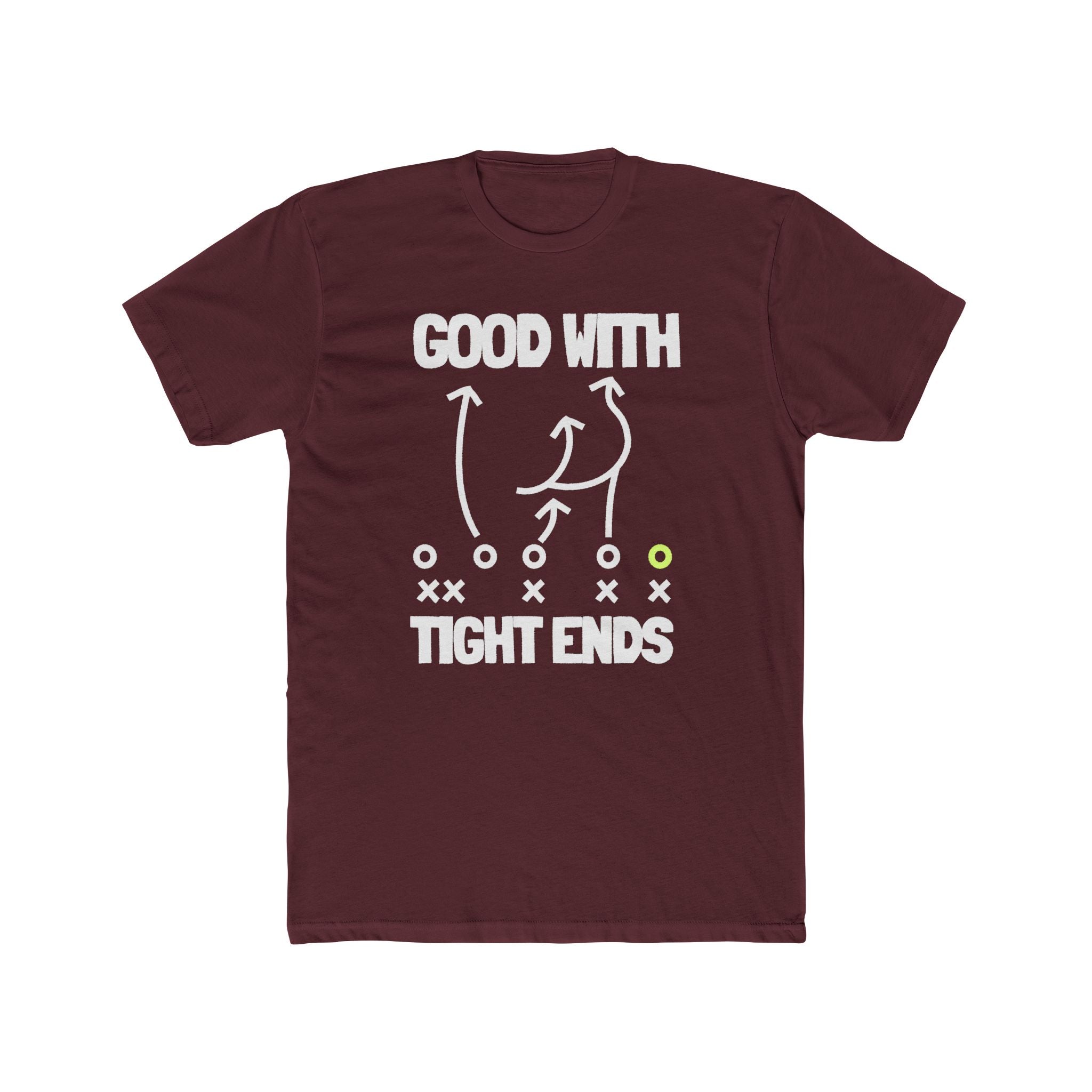 GOOD WITH TIGHT ENDS, football position double entendre