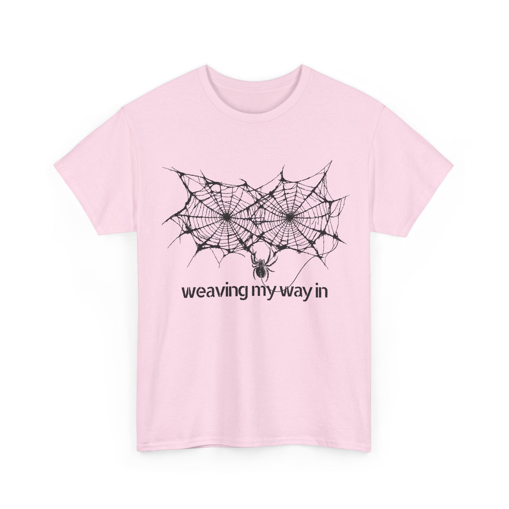 weaving my way in, spider