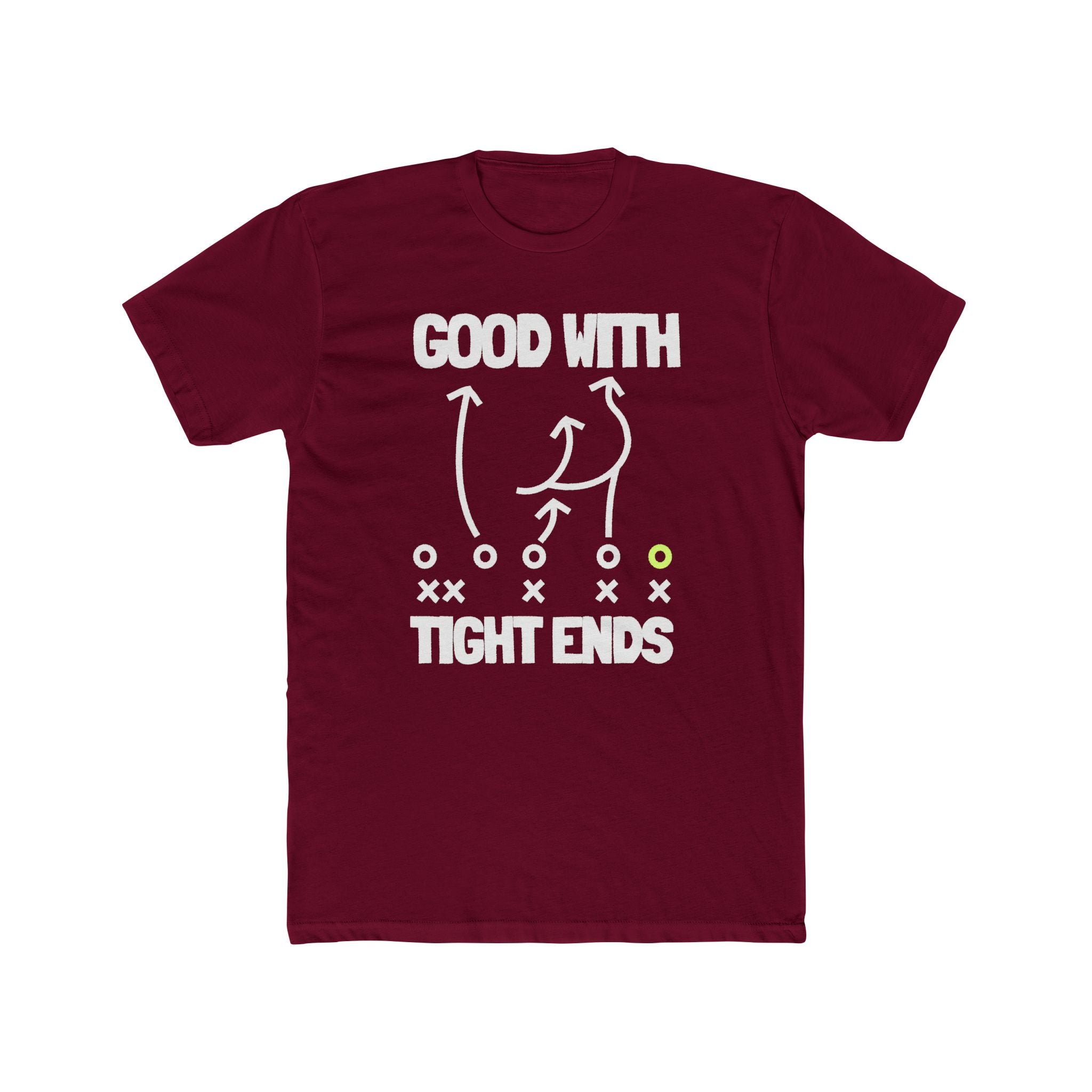GOOD WITH TIGHT ENDS, football position double entendre