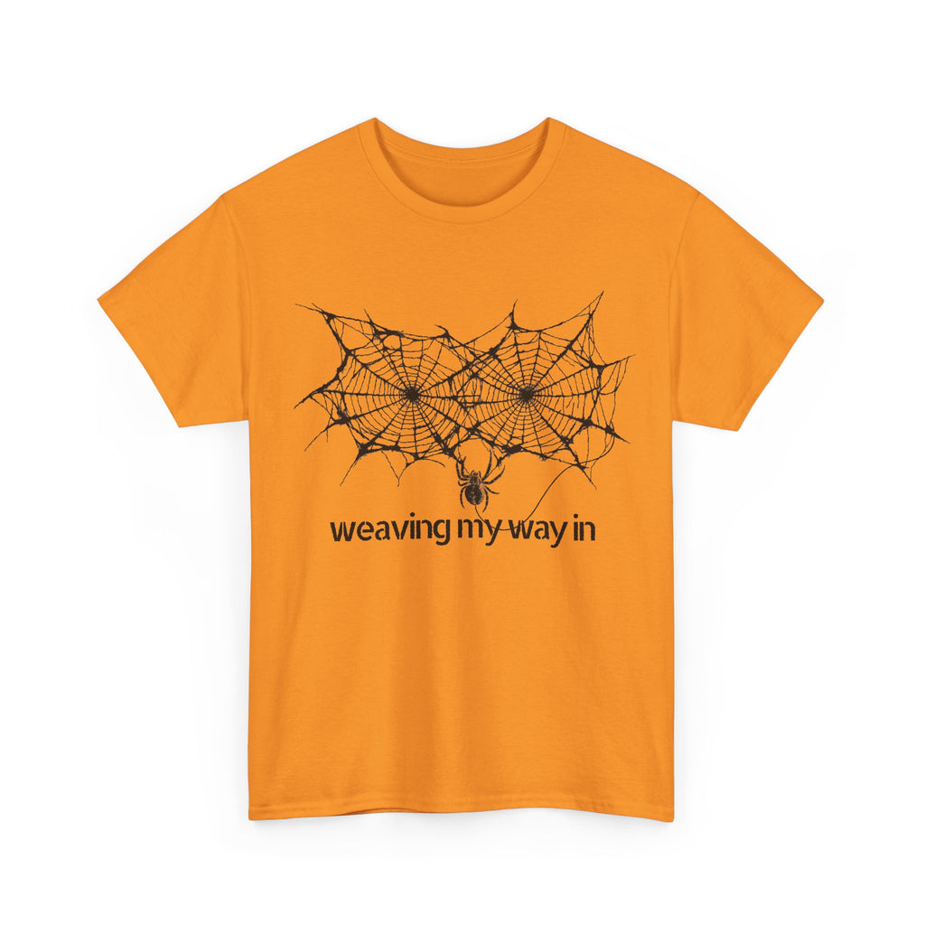 weaving my way in, spider
