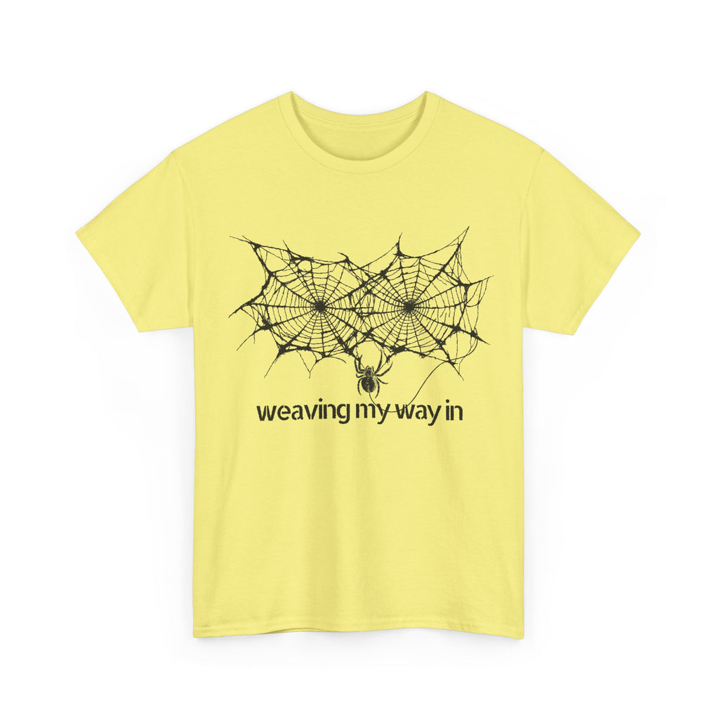 weaving my way in, spider