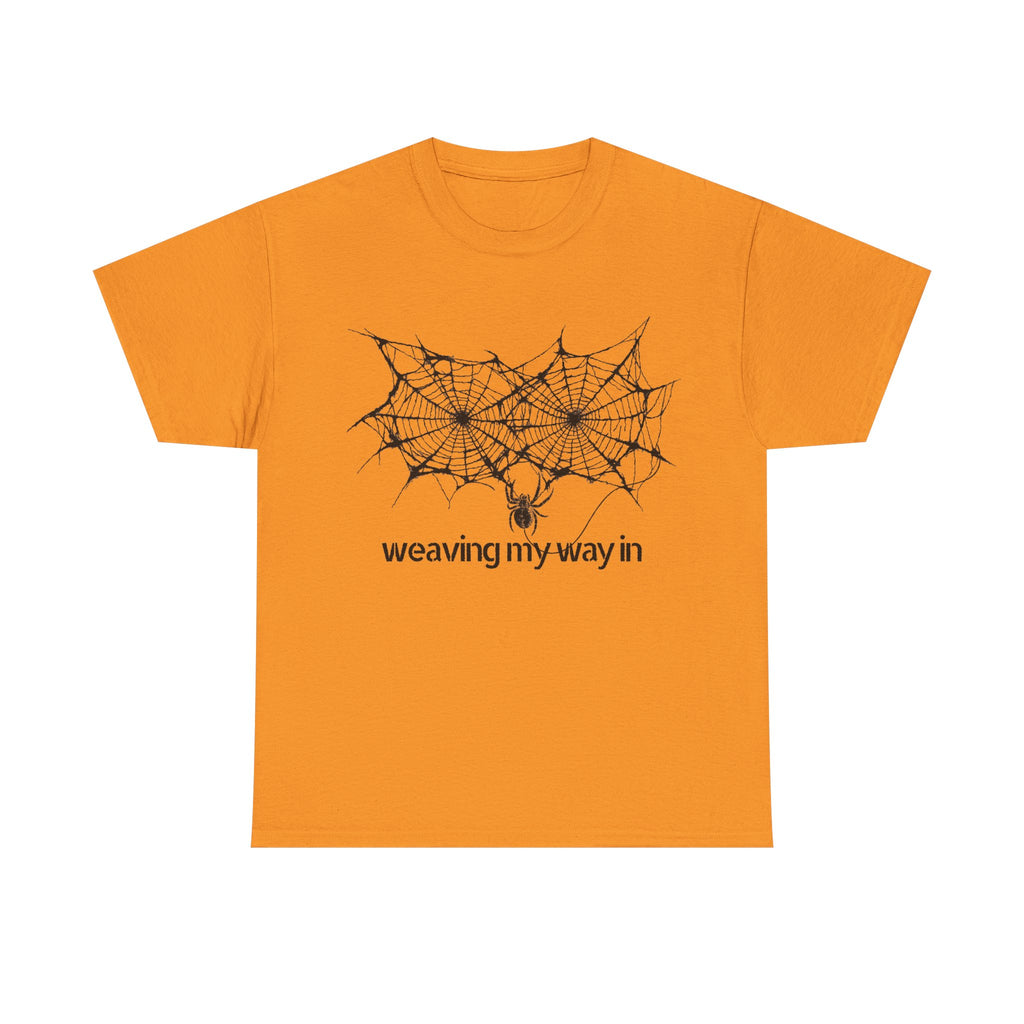 weaving my way in, spider