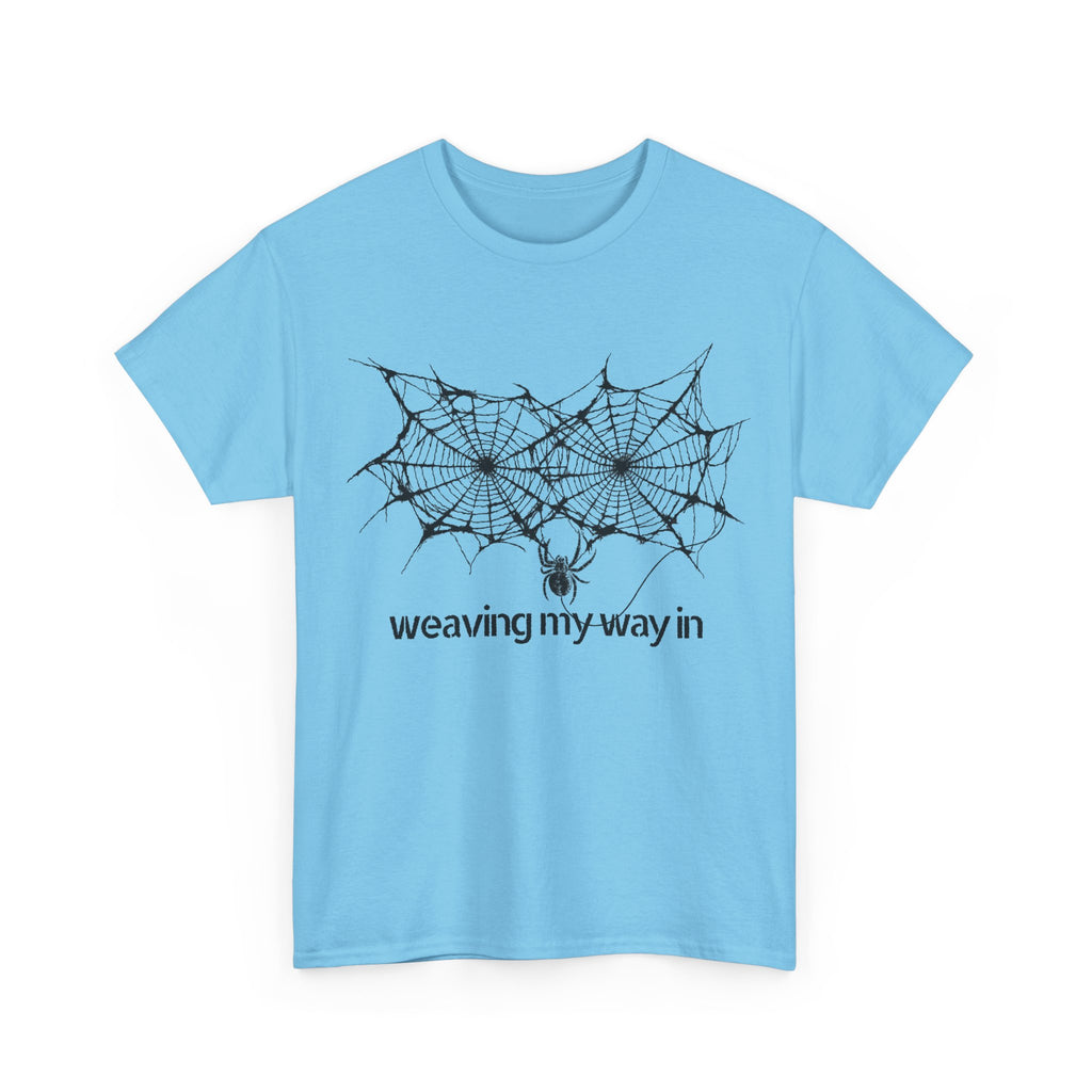 weaving my way in, spider