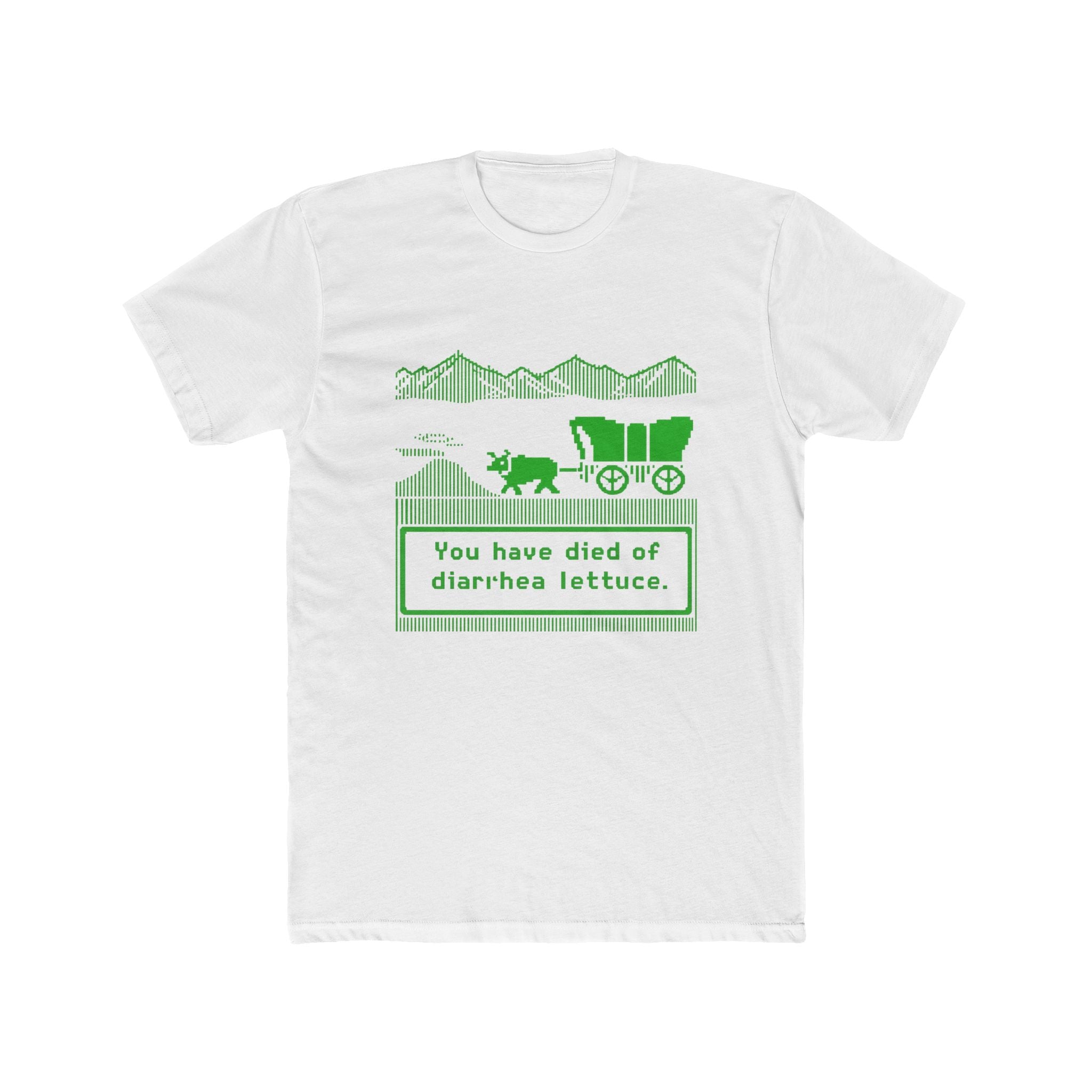 You have died of diarrhea lettuce. Oregon Trail